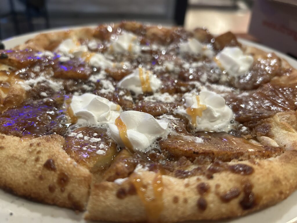 Apple Pizza at Strong's Brick Oven Pizzeria in Reading Ohio