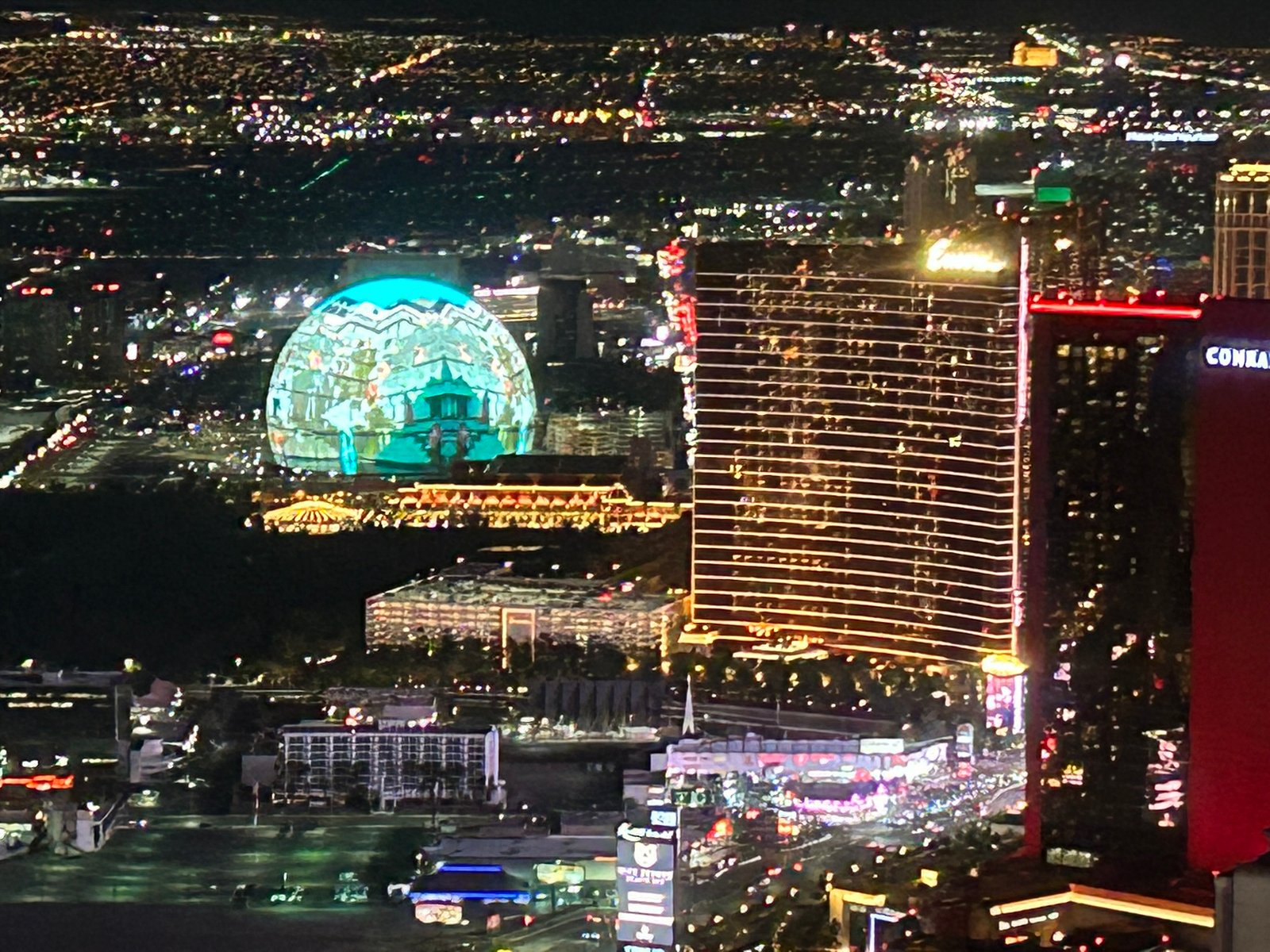 Aerial view of Las Vegas during a Maverick Helicopters flight