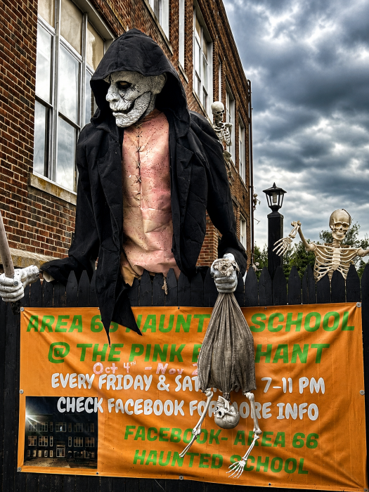 Haunted School at Pink Elephant Antique Mall on Route 66 in Livingston Illinois