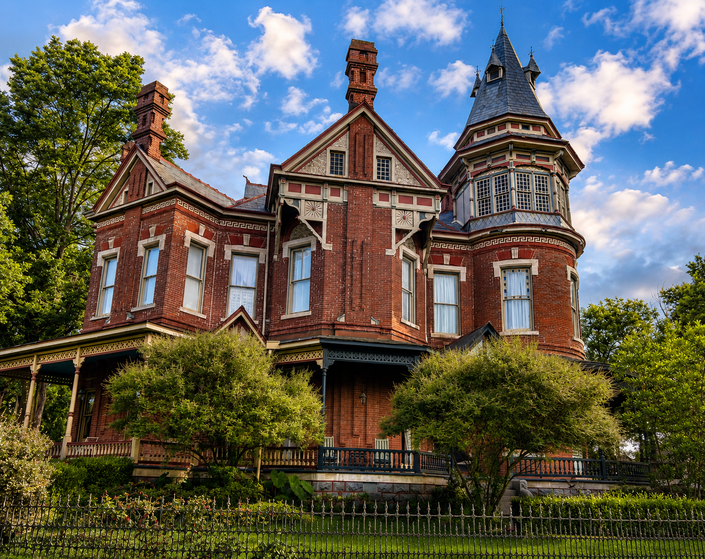 Ornate Victorian exterior of the Hornibrook Mansion, home to The Empress of Little Rock