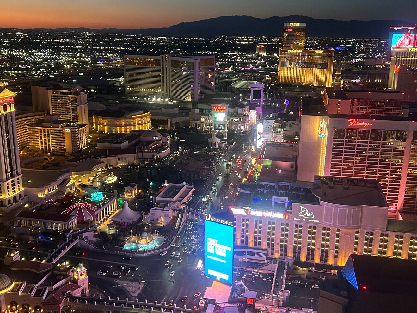 Las Vegas skyline and attractions in Nevada